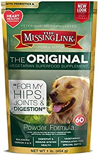 The Missing Link Original Vegetarian Hips, Joints & Digestion Powdered Supplement For Dogs, 1 lb Resealable Bag