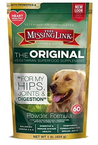 The Missing Link Original Vegetarian Hips, Joints & Digestion Powdered Supplement For Dogs, 1 lb Resealable Bag