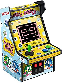 My Arcade Micro Player Mini Arcade Machine: Bubble Bobble Video Game, Fully Playable, 6.75 Inch Collectible, Color Display, Speaker, Volume Buttons, Headphone Jack, Battery or Micro USB Powered