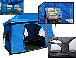 The Original-Authentic Standing Room 4-person Cabin Tent 8.5 FEET OF HEAD ROOM 2 or 4 Big Screen Doors Fast Easy SetUp,Fits Most 10x10 STRAIGHT Leg Canopy,FULL TUB STYLE Floor CANOPY FRAME NOT INCLUDED!