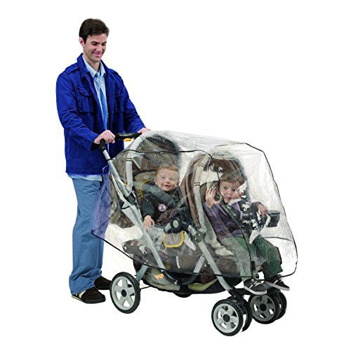 NUBY Double Stroller Rain Cover, Clear Vinyl