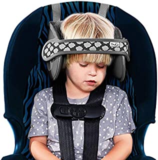 NapUp Child Head Support for Car Seats  Safe, Comfortable Head & Neck Pillow Support Solution for Front Facing Car Seats and High Back Boosters  Baby & Kids Travel Accessories (Grey)