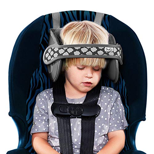 NapUp Child Head Support for Car Seats  Safe, Comfortable Head & Neck Pillow Support Solution for Front Facing Car Seats and High Back Boosters  Baby & Kids Travel Accessories (Grey)