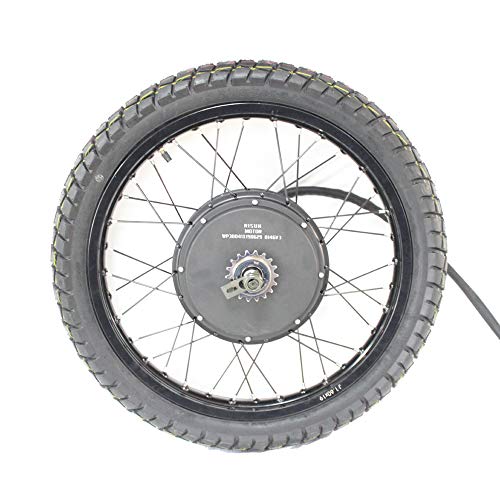 Electric Bicycle 48V 60V 72V 3000W-5000W 19'' Motorcycle DIY Ebike Rear Hub Motor Wheel Conversion Kit (Off Road Tire)