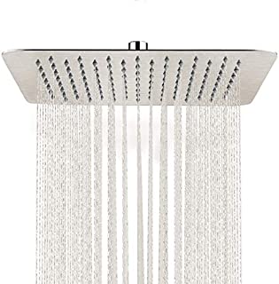 SR SUN RISE 12 Inch Rain Shower Head Brushed Nickel 304 Stainless Steel High Pressure Rainfall Showerhead Ultra Thin Water Saving