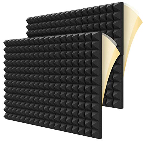 Dailycooper 12 Pack Self-adhesive Sound Proof Foam Panels, 2