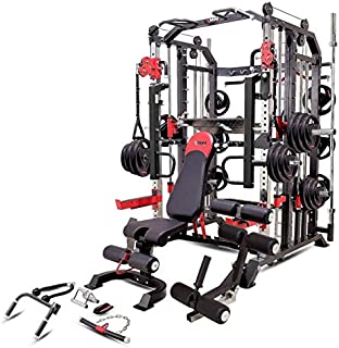 MiM USA Commercial Hercules 1001 Jumbo | Smith Machine & Functional Trainer | Power Cage | Leg Press | Dip Chin & Jammer Arms | Adj. Weight Bench W/Leg Extension | Full Set of Accessories