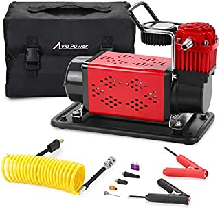 Avid Power Tire Inflator Air Compressor, Heavy Duty Tire Pump 150 PSI, 12V DC Air Pump for Car, Truck, SUV, RV Tires, 5M Extension Air Hose Included