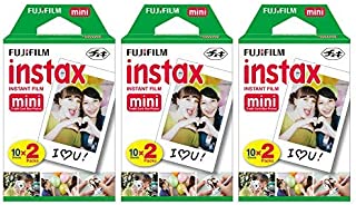 Fujifilm Instax Mini Instant Film (3 Twin Packs, 60 Total Pictures) for Instax Cameras