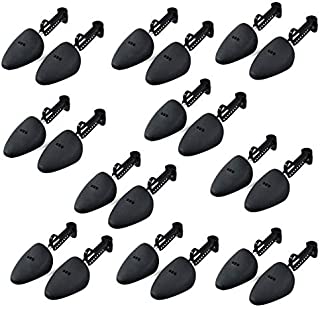 10 Pair Durable Form Plastic Shoe Tree Practical Boot Shoe Stretcher Black (Men)