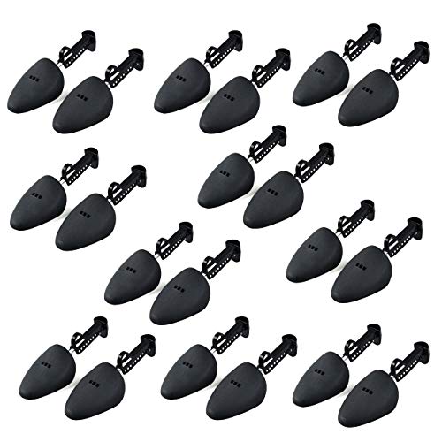 10 Pair Durable Form Plastic Shoe Tree Practical Boot Shoe Stretcher Black (Men)