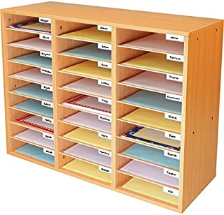 Really Good Stuff Mail Center  1 Oak Classroom Mail Center with 27 Slots  Keep Your Classroom or Office Organized, Durable, Easy Assembly, 159790OA