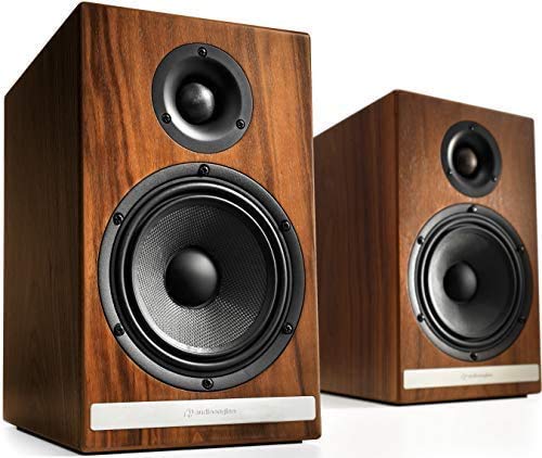 Audioengine HDP6 Passive Speakers Bookshelf Speakers Pair | Home Stereo High-Powered 2-Way Desktop Speakers | AV Receiver or Integrated Amplifier Required (Walnut)