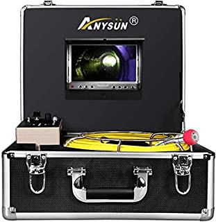 Sewer Inspection Camera with 165FT Cable Plumbing Pipe Snake Cam Chimney Borescope Endoscope Video Inspection Equipment 7 Inch LCD Monitor Waterproof IP68 with DVR (8GB SD Card)