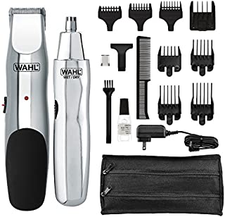 WAHL 5622 Groomsman Rechargeable Beard, Mustache, Hair & Nose Hair Trimmer for Detailing & Grooming, Black