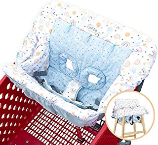 Bristin Baby Shopping Cart Cover. Cushy Baby Hammock for Shopping Cart and High Chair Cover. Shopping Cart Covers for Baby Boy or Baby Girl. Rainbow Infant Seat Grocery Cart Cover. Baby Gifts Unisex