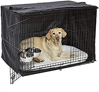 iCrate Dog Crate Starter Kit | 42-Inch Dog Crate Kit Ideal for Large Dog Breeds (weighing 71 - 90 Pounds) || Includes Dog Crate, Pet Bed, 2 Dog Bowls & Dog Crate Cover