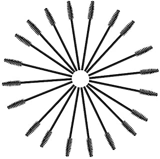 IYOCHO Disposable Mascara Eyelash Brush Makeup Brush Stick Applicator Makeup, Flexible Soft Mascara Eyelash Stick (Black 100 PCS)