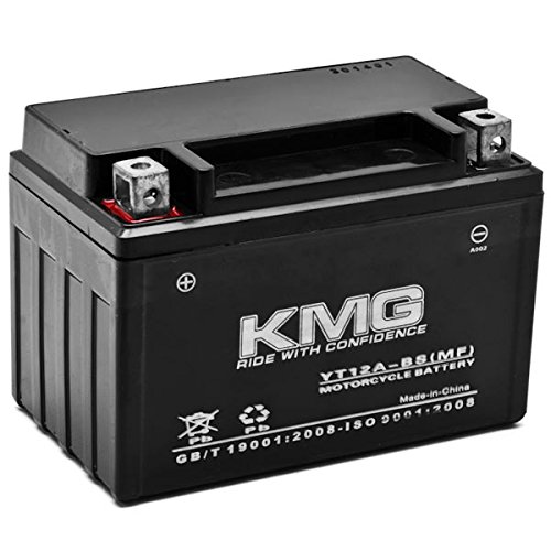 KMG Battery Compatible with Suzuki 750 GSX-R750 2000-2012 YT12A-BS Sealed Maintenance Free Battery High Performance 12V SMF OEM Replacement Powersport Motorcycle ATV Scooter Snowmobile