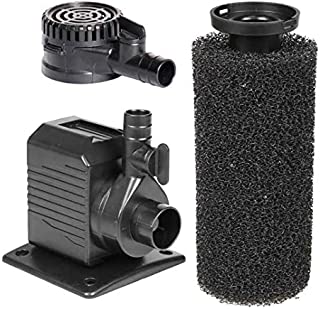 Beckett Corporation DP250 250 GPH Submersible Small Sponge Filter Pump for Indoor/Outdoor Ponds, Fountains, Water Gardens, Black