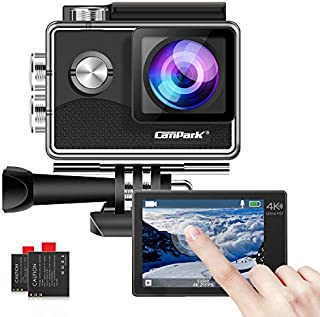 Campark X15 4K Action Camera with Touch Screen EIS Anti-Shake WiFi Waterproof Cam 30m Underwater with Mount Accessory Kits, Compatible with GoPro