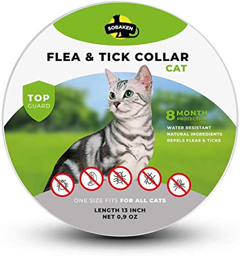 SOBAKEN Flea Collar for Cat, Natural Flea Collar, Flea and Tick Prevention for Cats, One Size Fits All, 13 inch Charity