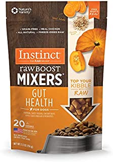 Instinct Freeze Dried Raw Boost Mixers Grain Free Gut Health Grain Free All Natural Dog Food Topper by Nature's Variety, 5.5 oz. Bag