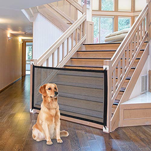 NWK Magic Pet Gate for The House Providing a Safe Enclosure to Play and Rest, 30'' X 39'', 8 Hooks