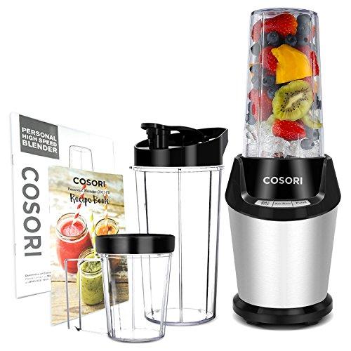 COSORI Blender for Shakes and Smoothies, 10-Piece 800W Auto-Blend High Speed Smoothie Blender/Mixer for Ice Crushing Frozen Fruits, 2x 24oz Cups, 1x 12oz Cup, 2-Year Warranty, ETL Listed/FDA Compliant