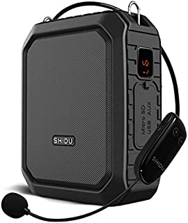 Bluetooth Voice Amplifier Speaker Waterproof, Wireless Microphone Headset Amplifier Portable Megaphone Loudspeaker 18W Output for Outdoor, Teachers, Classroom, Elderly, Tour Guide, Presentation Etc