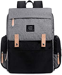 Land Backpack Diaper Bag for Mom/Dad, Baby Care Nappy Bag for Boys/Girls