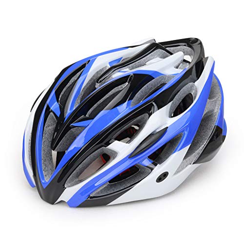 Fine Bike Helmet, Bicycle Helmets Men Women Sports Outdoor Safety Helmet for Road & Mountain, Adjustable Adult Lightweight Microshell Bicycle Helmet (Blue)