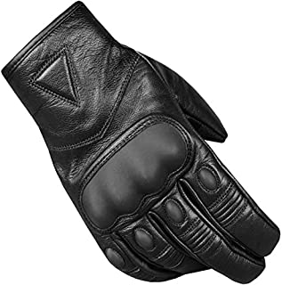 Men's Premium Leather Protective Cruiser Street Motorcycle Biker Gel Gloves S