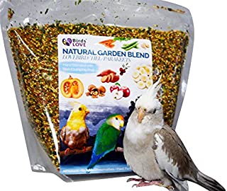 Birds LOVE All Natural Garden Blend Bird Food for Small Birds - Lovebirds, Cockatiels, Parakeets and Parrotlets 2lb