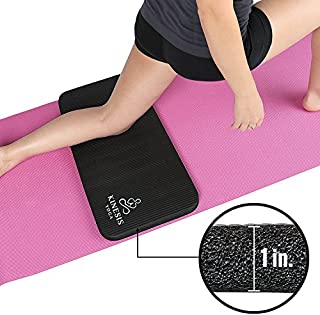 Kinesis Yoga Knee Pad Cushion - Extra Thick 1 inch (25mm) for Pain Free Yoga - Includes Breathable Mesh Bag for Easy Travel and Storage