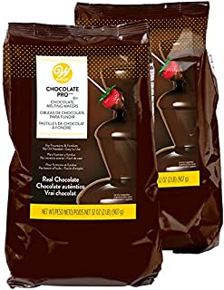 Wilton Chocolate Pro - Melting Chocolate Wafers for Chocolate Fountains or Fondue, Multipack of two 2 lb. bags, 4 lbs.