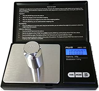 American Weigh Scales 100G X 0.01G Digital Scale, With Seaside 100 G Stainless Steel Calibration Weight