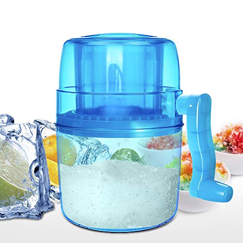 Ice Shaver, Shaved Ice Machine, LEMBO DIRECT Premium Manual Hand Crank Operated Ice Breaker Ice Crusher Maker Snow Cone Machine with Stainless Steel Blades for Fast Crushing, Fun and Easy Iced Treat - BPA Free