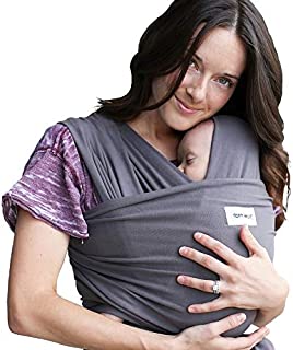 Sleepy Wrap Baby Carrier, Dark Grey Stretchy Ergo Sling from Newborns to 35lbs