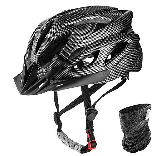 HADLIN Bike Helmets Adult Adjustable Mountain Road Bicycle Helmet for Mens Womens (Black)