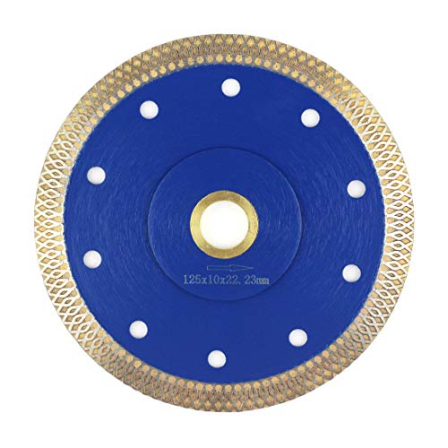 5 Inch Tile Blade,Stylish Y&I Porcelain Diamond Blade Super Thin Ceramic Tile Saw for Grinder Dry or Wet Tile Cutter Disc With Adapter 7/8