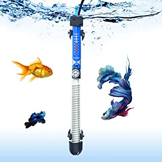 SALUTE Aquarium Heater Submersible Auto Thermostat Heater, (50W/100W/200W/300W) Fish Tank Heater and Adjustable Temperature with 2 Suction Cups Suitable for 10-115 Gallon Fish Tank