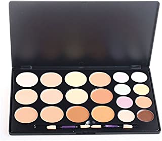 PhantomSky 20 Colors Cream Concealer Camouflage Makeup Highlighter Contour Palette Combination with Brush - Perfect for Professional and Daily Use