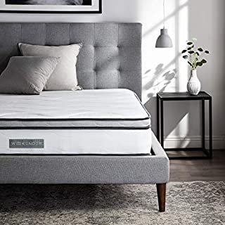 WEEKENDER 10 Inch Hybrid Mattress - Memory Foam and Motion Isolating Springs - Medium-Firm - 10-Year Warranty - King