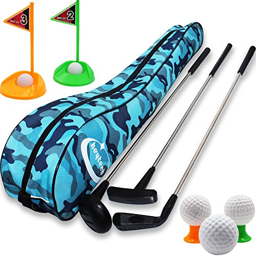 heytech Kid's Toy Golf Clubs Set Deluxe Outdoor Golf Toy Set Toddler, Children, Preschool Kids Early Educational Toy, Gift for Girls, Boys, Toddlers, Kids