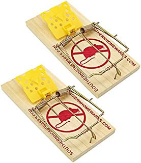 Wooden Snap Rat Trap Two Pack, Cheese Shaped Plastic Trigger