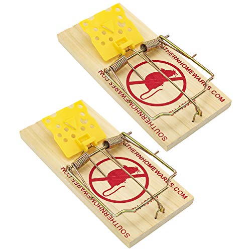 Wooden Snap Rat Trap Two Pack, Cheese Shaped Plastic Trigger