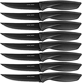 Home Hero Steak Knives Set of 8 - Steak Knife Set - Serrated Steak Knives Dishwasher Safe Steak Knives - Steak Knifes Set of 8 - Stainless Steak Knives Serrated - Dinner Knives