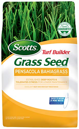 Scotts Turf Builder Grass Seed Pensacola Bahiagrass, 5 lb. - Designed for Full Sun and High Drought Resistance - Seeds Up to 1,000 sq. ft.