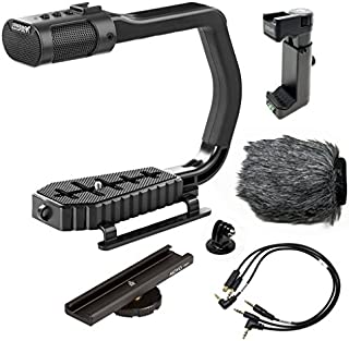 Sevenoak MicRig Universal Video Grip Handle with Integrated Stereo Microphone, Windscreen, and Shoe Extender Bracket for DSLR Cameras, iPhone, Android Smartphones and GoPro HERO3, HERO3+ and HERO4